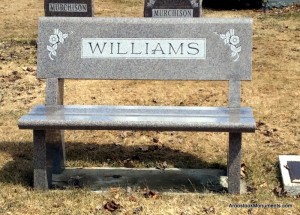 Gray Bench Monument with Engraving